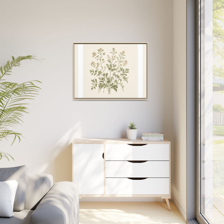 Sage &amp; Cream Framed Canvas Wall Art