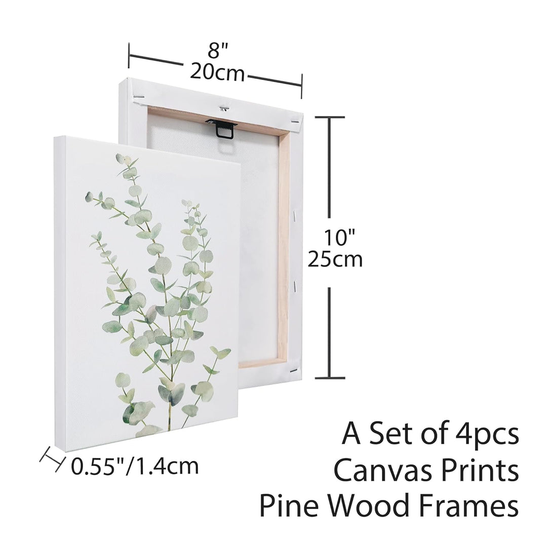 Buy farmhouse furniture 4PCS 8X10in Farmhouse Botanical Plant Canvas Wall Art - Modern Cottage Farmhouse Furniture