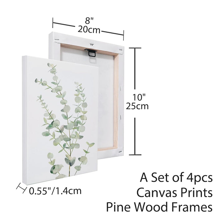 Buy farmhouse furniture 4PCS 8X10in Farmhouse Botanical Plant Canvas Wall Art - Modern Cottage Farmhouse Furniture