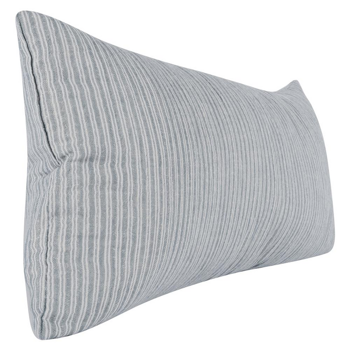 Boho Aesthetic Camille Rectangular Throw Pillow, Ash Blue | Biophilic Design Airbnb Decor Furniture 