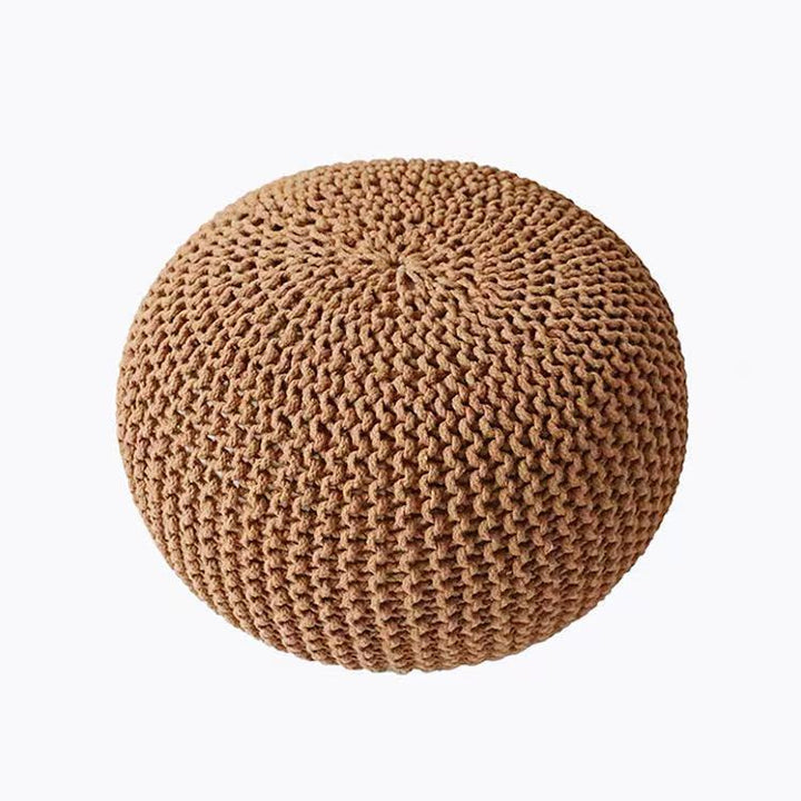 Handwoven Artisan Modern Round Simple Round Ottoman