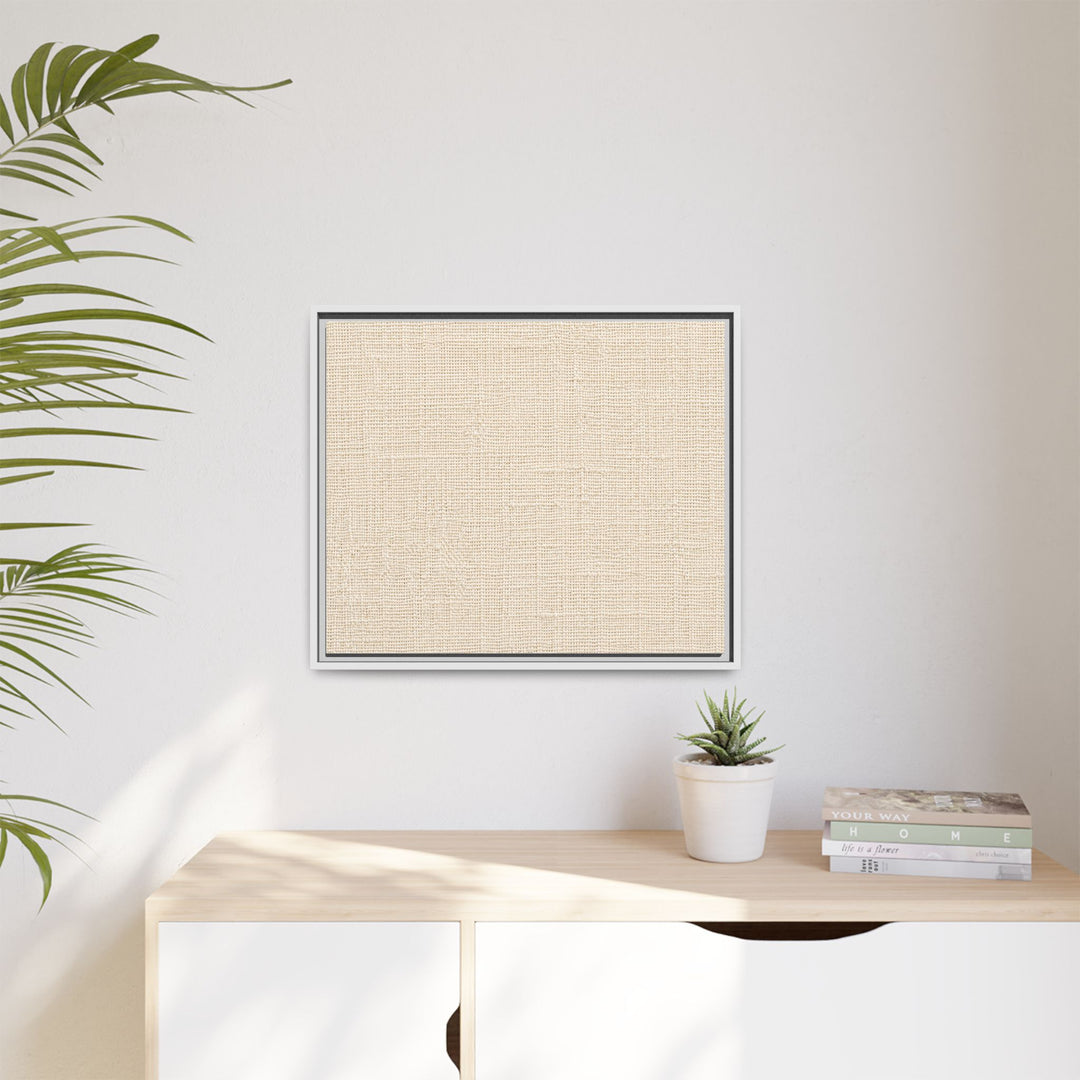 Woven Art Sage &amp; Cream Framed Canvas Wall Art