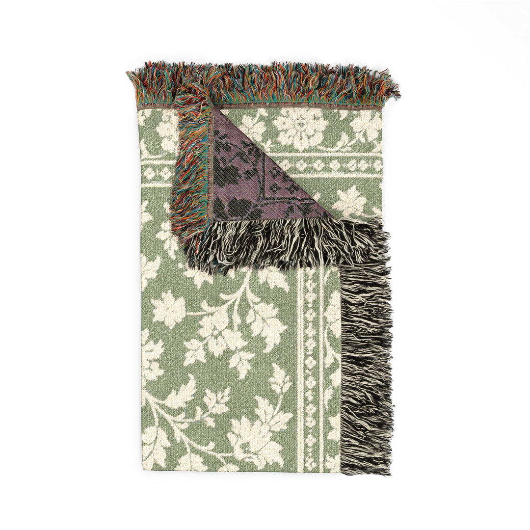 Sage &amp; Cream Woven Blanket By. Artisan Blooms