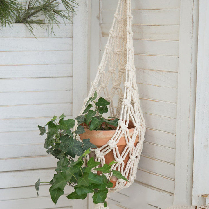 Boho Aesthetic Boho Plant Hanging Spider Plant Net Bag Decoration | Biophilic Design Airbnb Decor Furniture 