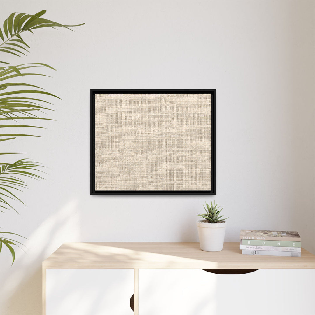 Woven Art Sage &amp; Cream Framed Canvas Wall Art