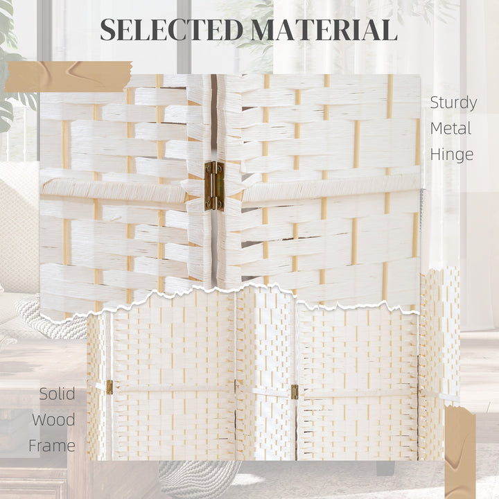 Buy farmhouse furniture Folding Room Divider | 8-Panel Wave Fiber Privacy Screen, White - Modern Cottage Farmhouse Furniture