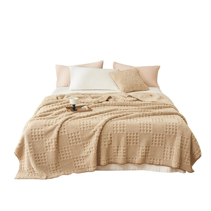 Buy farmhouse furniture Saddle Ridge | Beautiful Beige Modern Farmhouse Throw Blanket - Modern Cottage Farmhouse Furniture