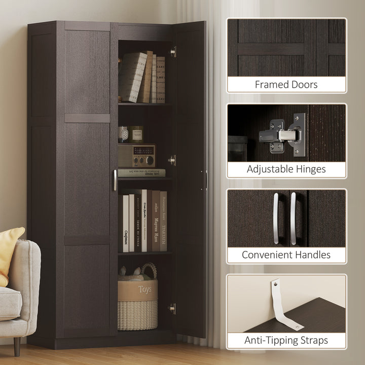Buy farmhouse furniture Brown Modern Mediterranean Farmhouse Pantry Cabinet - Modern Cottage Farmhouse Furniture