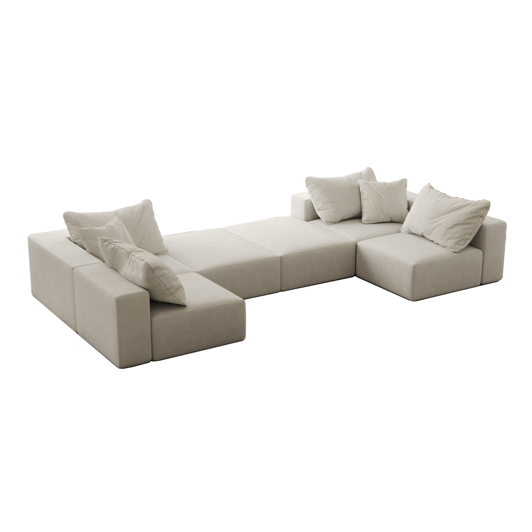 Buy farmhouse furniture The White Oak Meadow | Large Beige Modern Farmhouse Sofa By. Artisan Blooms - Modern Cottage Farmhouse Furniture