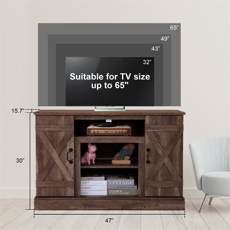 Boho Aesthetic Vintage Farmhouse Wooden TV Stand | Biophilic Design Airbnb Decor Furniture 