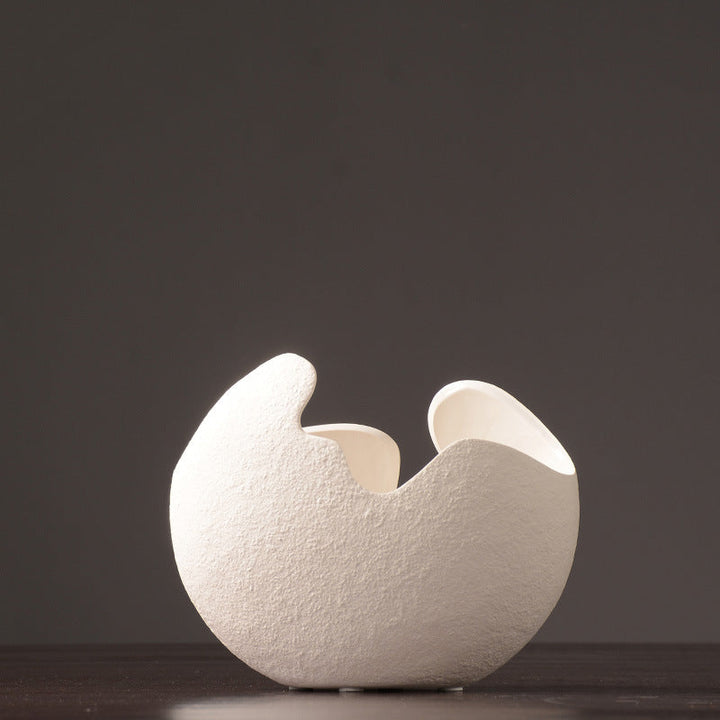 Boho Aesthetic Simple white ceramic vase decoration | Biophilic Design Airbnb Decor Furniture 