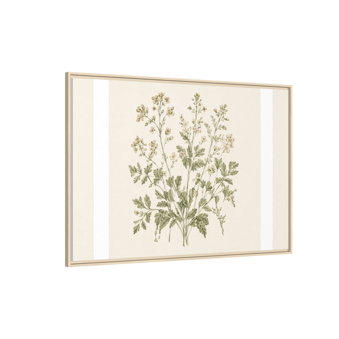 Sage &amp; Cream Framed Canvas Wall Art