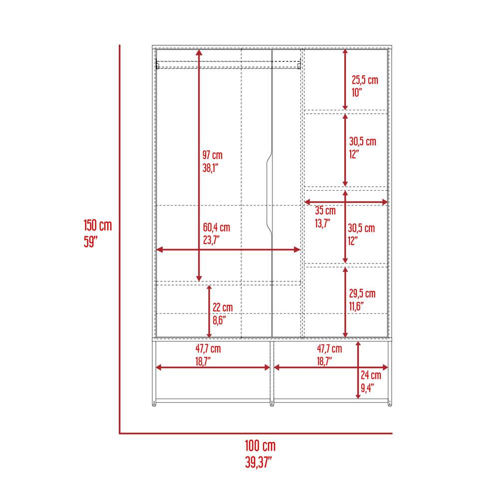 Boho Aesthetic Eco Friendly Bamboo Armoire-Two Door | Biophilic Design Airbnb Decor Furniture 