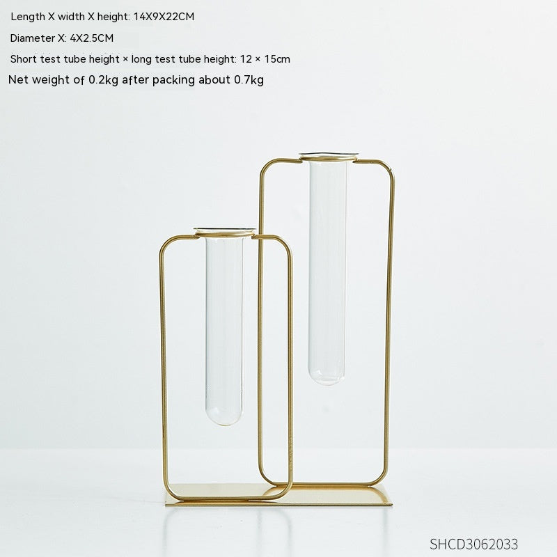 Boho Aesthetic Hydroponic Test Tube Vase Light Luxury Flower Container | Biophilic Design Airbnb Decor Furniture 