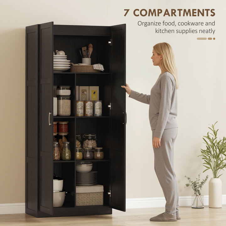 Buy farmhouse furniture Brown Modern Mediterranean Farmhouse Pantry Cabinet - Modern Cottage Farmhouse Furniture
