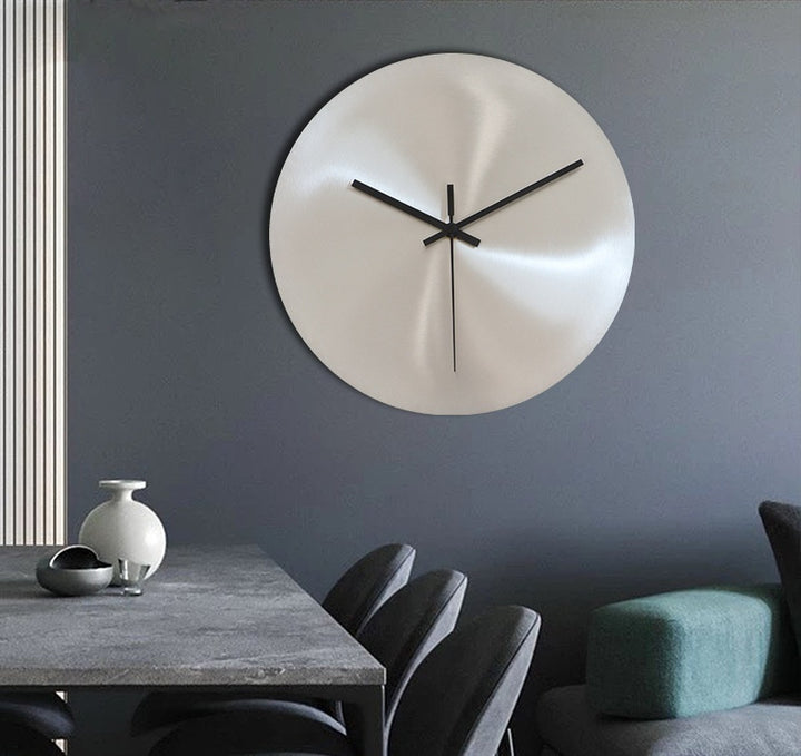 Azzurro | White Mediterranean Steel Luxury Wall Clock - Mediterranean Tuscan Contemporary Home Decor Furniture