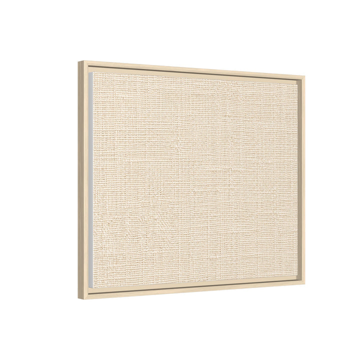 Woven Art Sage &amp; Cream Framed Canvas Wall Art