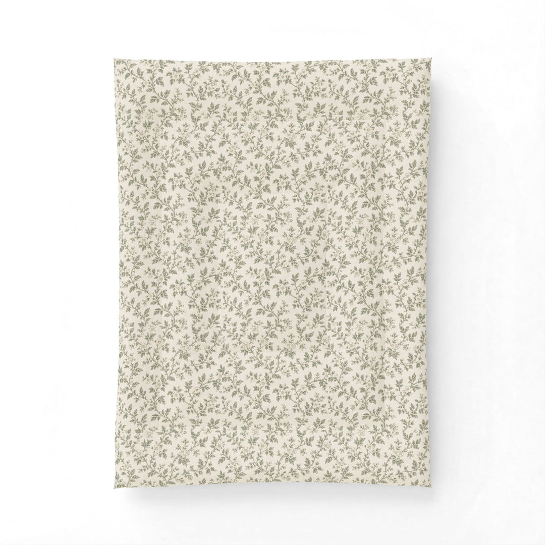 Sage &amp; Cream Cotton Comforter (Non Textured)  – By. Artisan Blooms