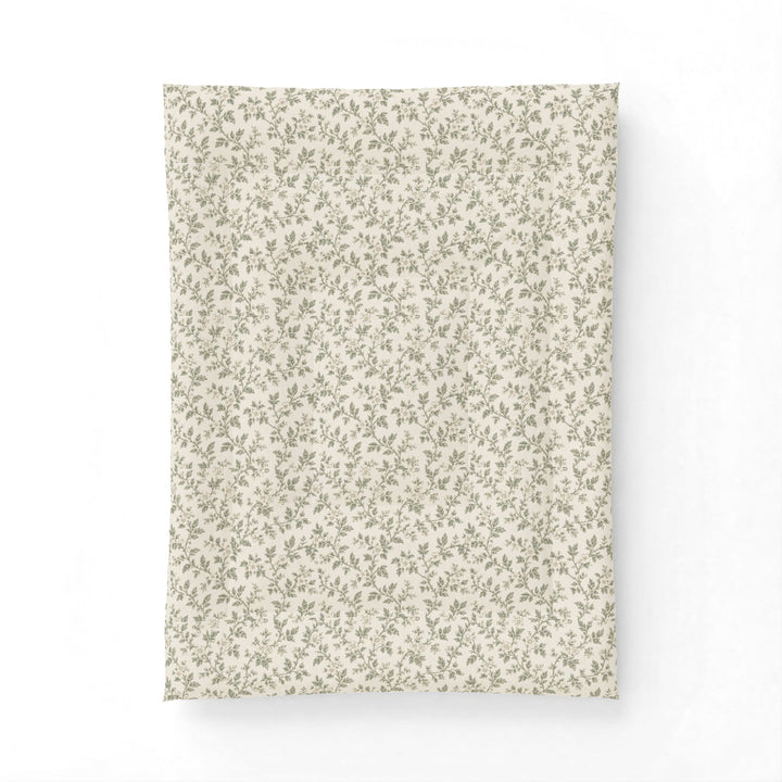 Sage &amp; Cream Cotton Comforter (Non Textured)  – By. Artisan Blooms