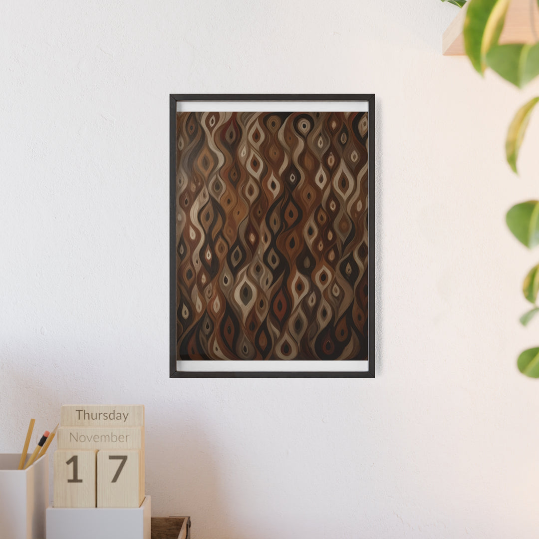 Boho Aesthetic Vibrant Serenity Poster with Wooden Frame | Biophilic Design Airbnb Decor Furniture 