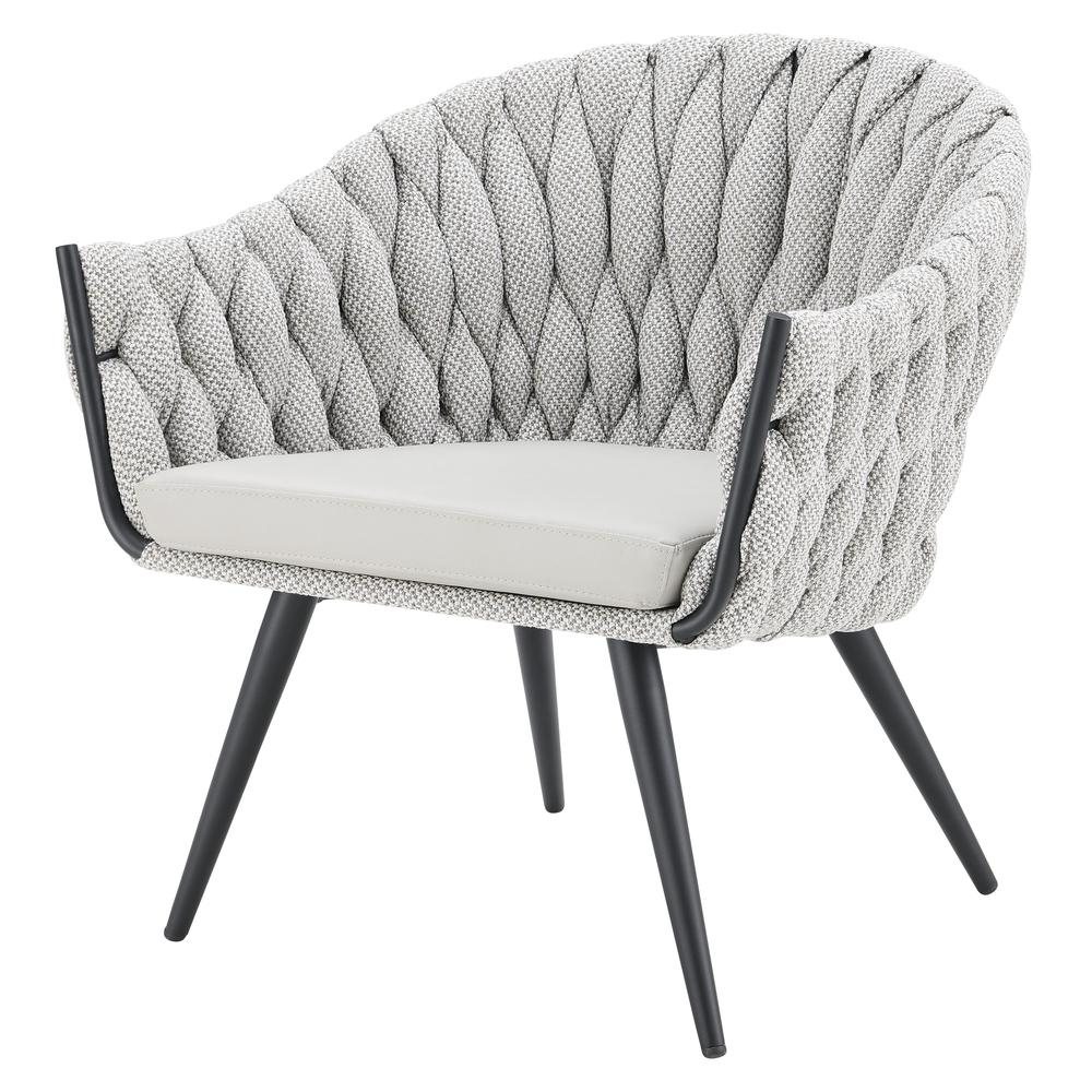 Boho Aesthetic Modern Luxury Grey Accent Chair | Biophilic Design Airbnb Decor Furniture 