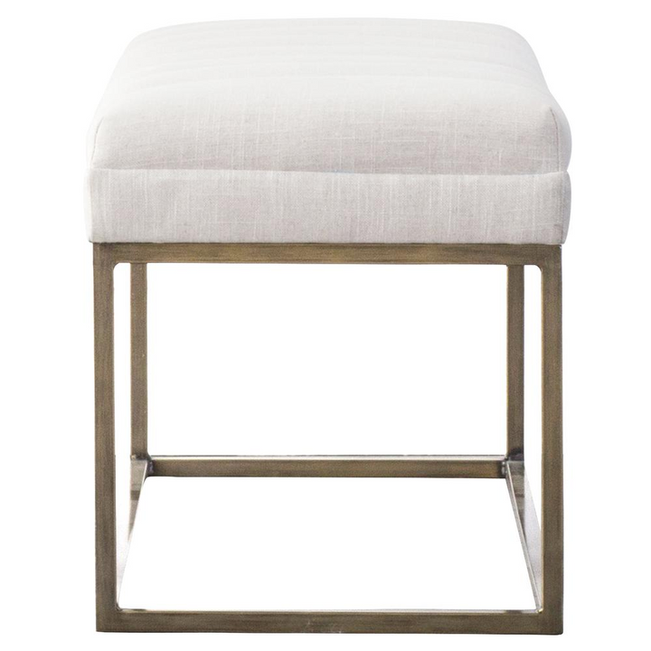 Boho Aesthetic Darius Fabric Upholstered Bench | Biophilic Design Airbnb Decor Furniture 