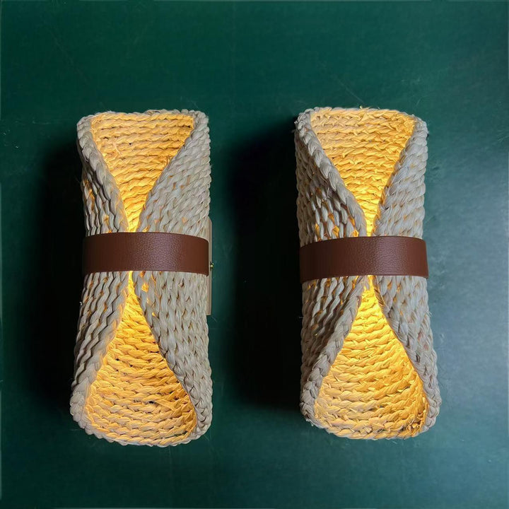 Buy farmhouse furniture Rattan Asian Cottage Farmhouse Wall Light Sconce - Modern Cottage Farmhouse Furniture