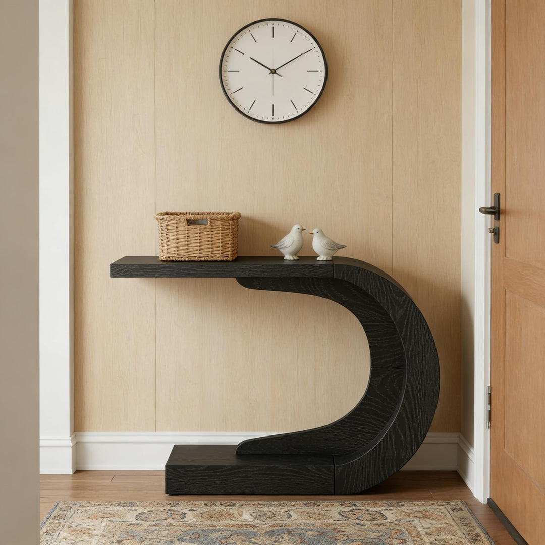 Modern Italian Black Moon End Table