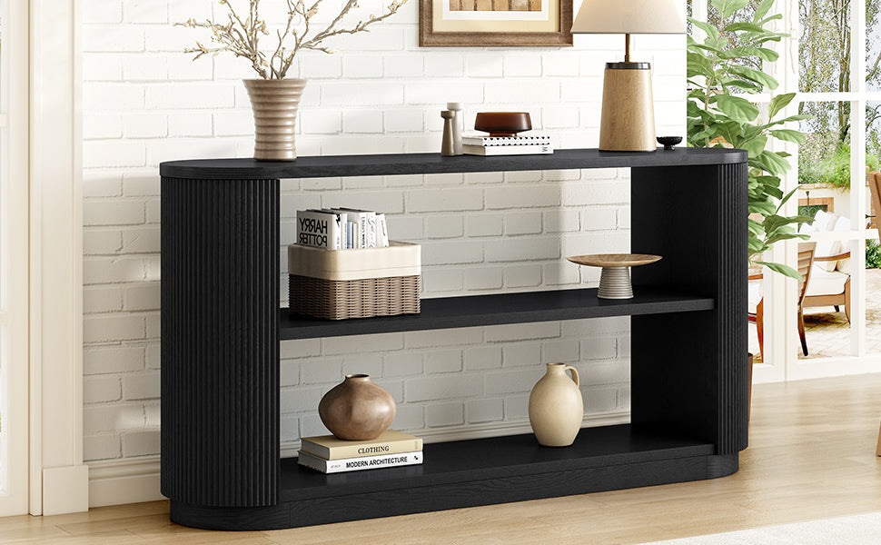 Black Modern Farmhouse Foyer Console Table
