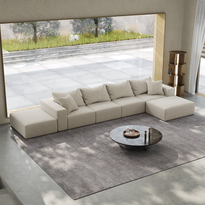 Modern Farmhouse Upholstered L Shaped Sectional