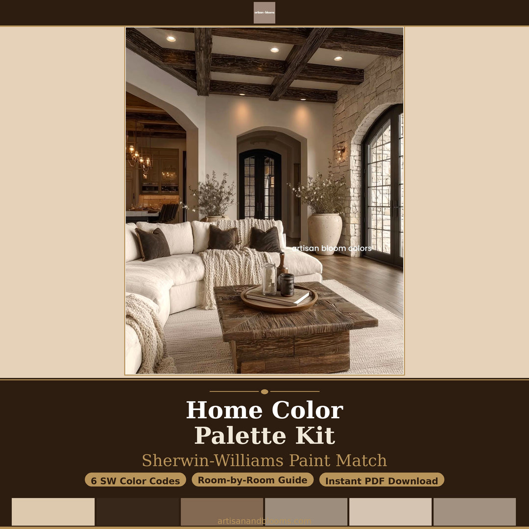 Buy farmhouse furniture Auburn Mocha Farmhouse Edition Sherwin Williams Paint Palette Kit (Instant Download) - Modern Cottage Farmhouse Furniture