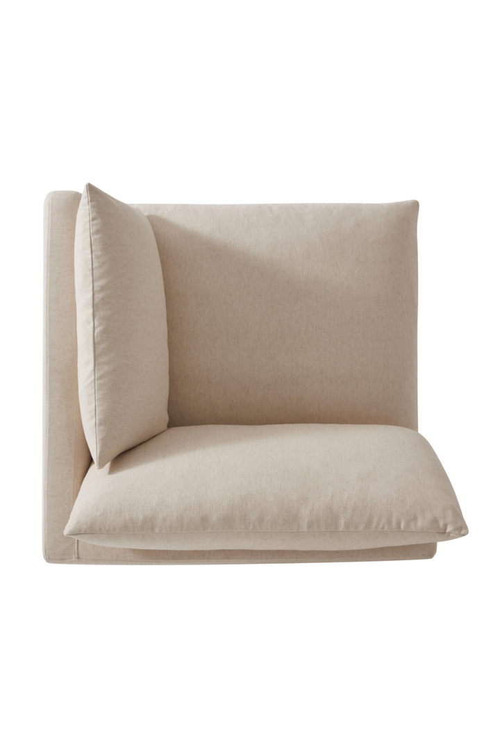 Buy farmhouse furniture Cream Linen Modern Farmhouse Sectional Sofa Couch | Charlie - Modern Cottage Farmhouse Furniture
