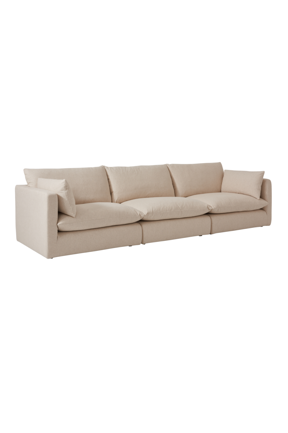 Buy farmhouse furniture Cream Linen Modern Farmhouse Sectional Sofa Couch | Charlie - Modern Cottage Farmhouse Furniture