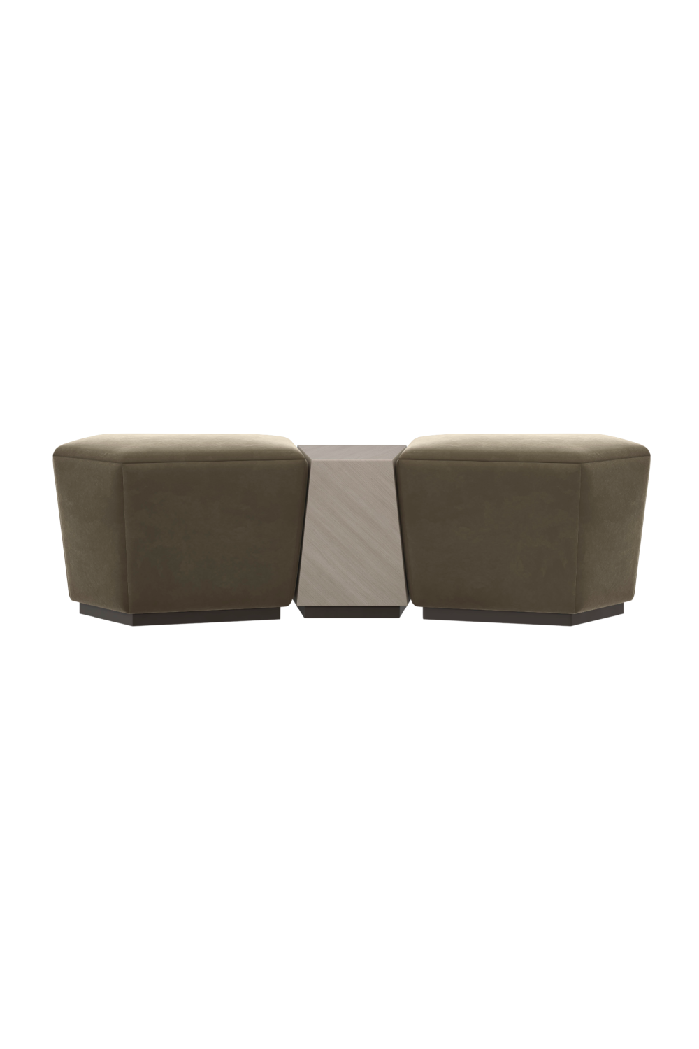 Buy farmhouse furniture Faceted Modern Mediterranean Ottoman | Caracole Gemini - Modern Cottage Farmhouse Furniture