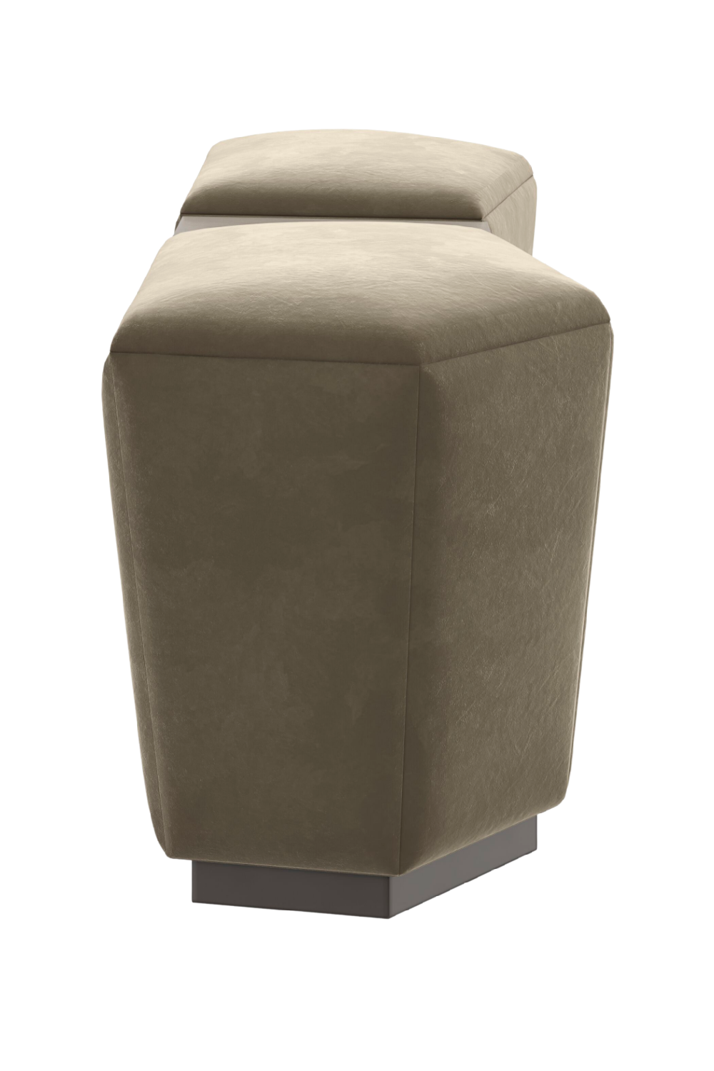 Buy farmhouse furniture Faceted Modern Mediterranean Ottoman | Caracole Gemini - Modern Cottage Farmhouse Furniture