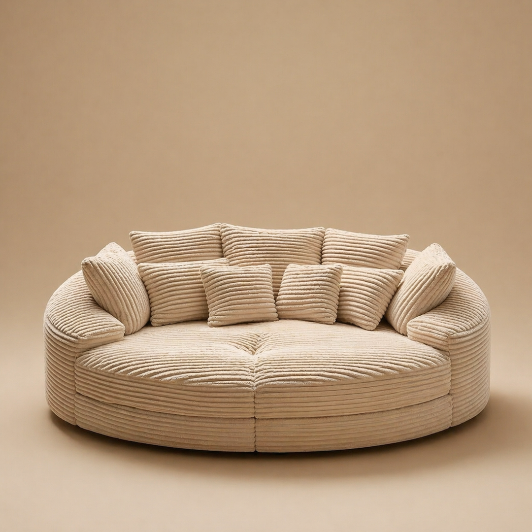 Buy farmhouse furniture Large Circle Circular Modern Farmhouse Contemporary Italian Circle Sofa Bed - Modern Cottage Farmhouse Furniture