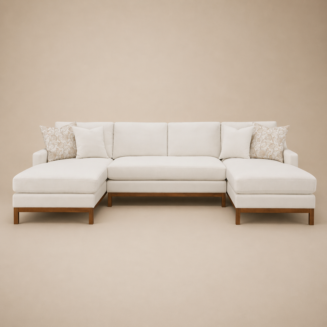 Buy farmhouse furniture Evie - Ivory Large Modern Farmhouse Sofa Couch - Modern Cottage Farmhouse Furniture