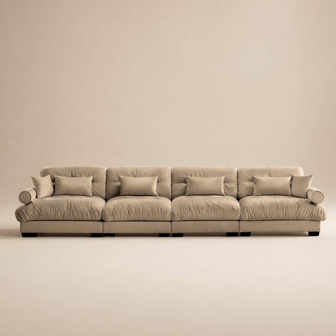 Buy farmhouse furniture Bone & Beam • Brown Beige Modern Cottage American Farmhouse Style Sofa Couch - Modern Cottage Farmhouse Furniture