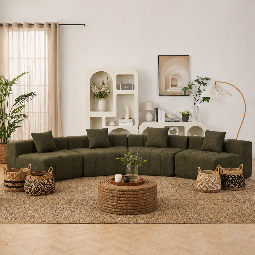 Buy farmhouse furniture The Valencia • European Farmhouse Olive Green Vista Sofa Sectional Couch - Modern Cottage Farmhouse Furniture