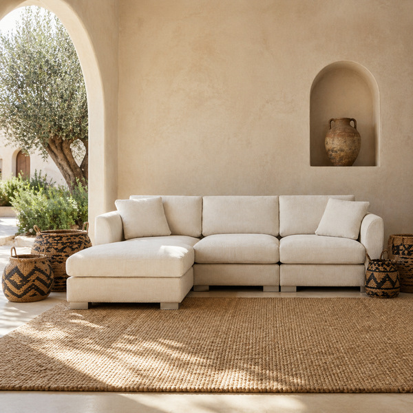 Buy farmhouse furniture Maison Blanc Sofa | Ivory Large Modern Farmhouse Sofa Couch - Modern Cottage Farmhouse Furniture