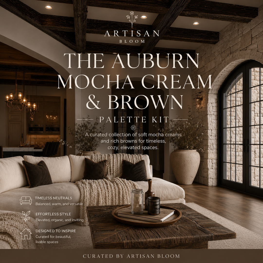 Buy farmhouse furniture Auburn Mocha Cream and Brown Palette Kit - Modern Cottage Farmhouse Furniture
