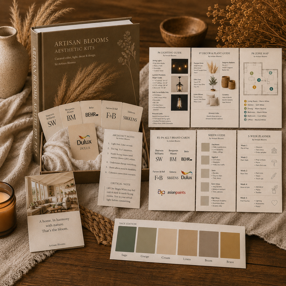 Buy farmhouse furniture Artisan Blooms Warm Glow Farmhouse Aesthetic Kit - Budget Friendly, Digital Paint Swatches - Modern Cottage Farmhouse Furniture