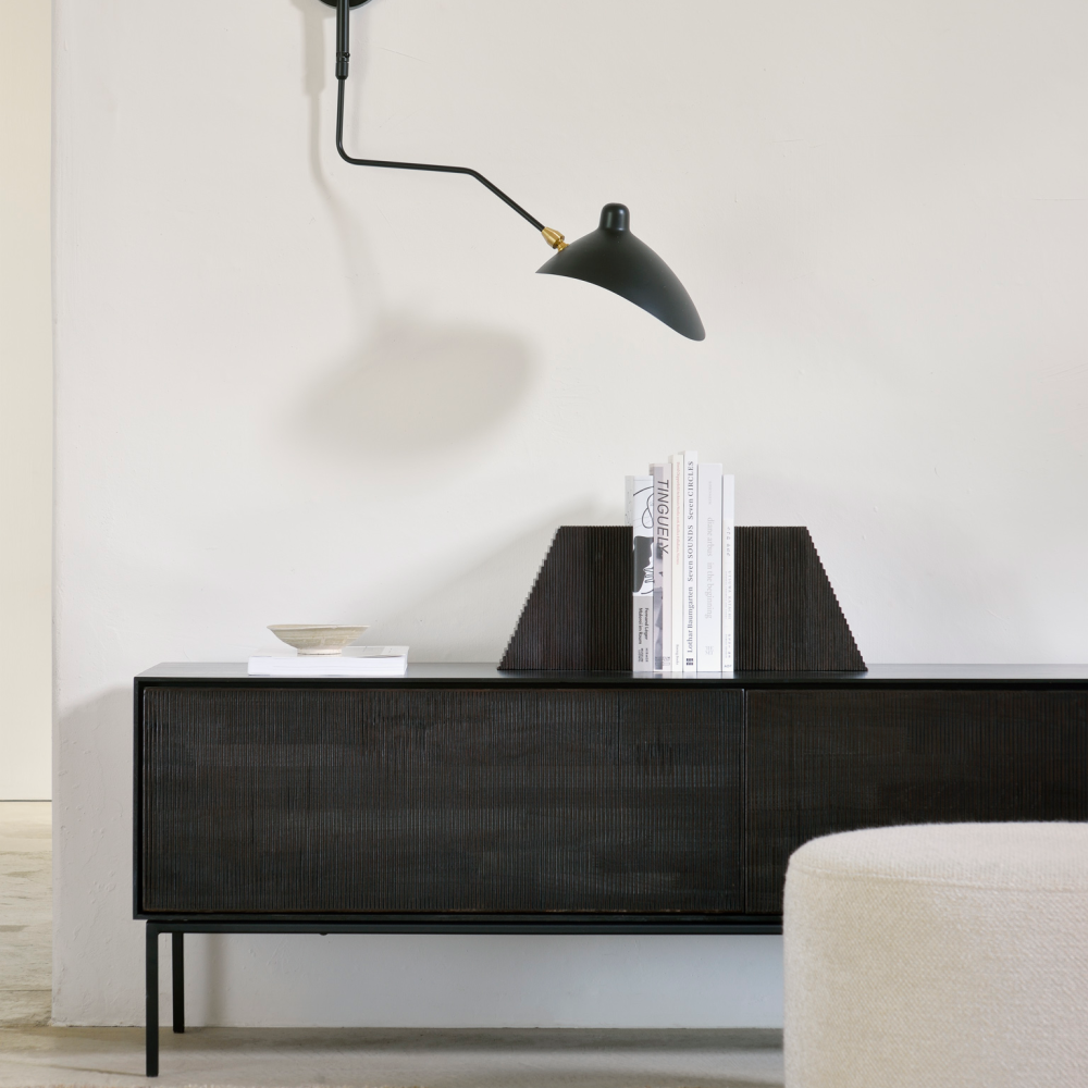 Buy farmhouse furniture Varnished Italian Modern Mahogany Book Ends (2) - Modern Cottage Farmhouse Furniture