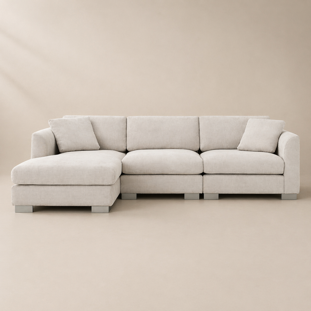 Buy farmhouse furniture Ivory Large Modern Farmhouse Sofa Couch - Modern Cottage Farmhouse Furniture