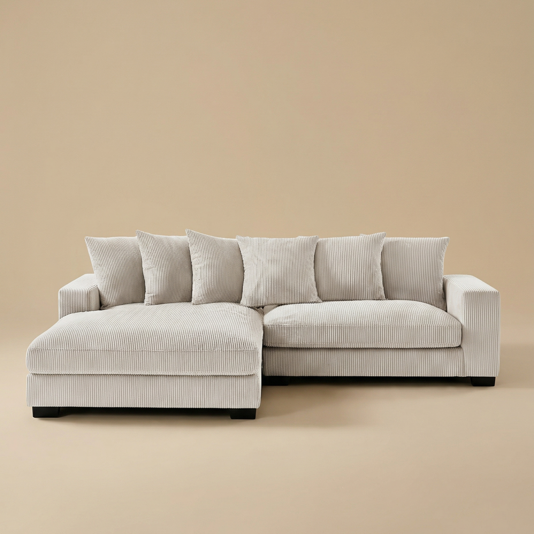 Buy farmhouse furniture Oversized Modern Farmhouse Two-Piece Left Facing Upholstered Sofa Couch - Modern Cottage Farmhouse Furniture