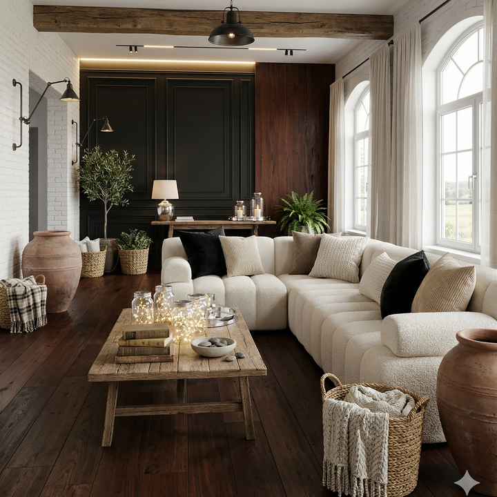 Buy farmhouse furniture Marinella • Large Modern Luxury European Farmhouse Style Modular Sofa Sectional Couch - Modern Cottage Farmhouse Furniture