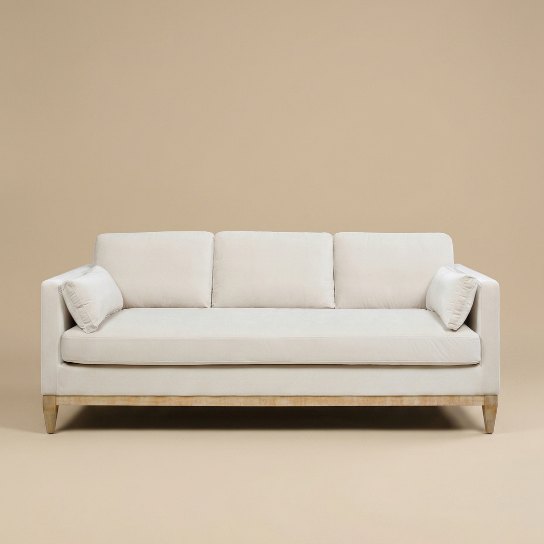 Buy farmhouse furniture Brookhaven • Beige Modern Cottage Farmhouse Sofa Couch - Modern Cottage Farmhouse Furniture