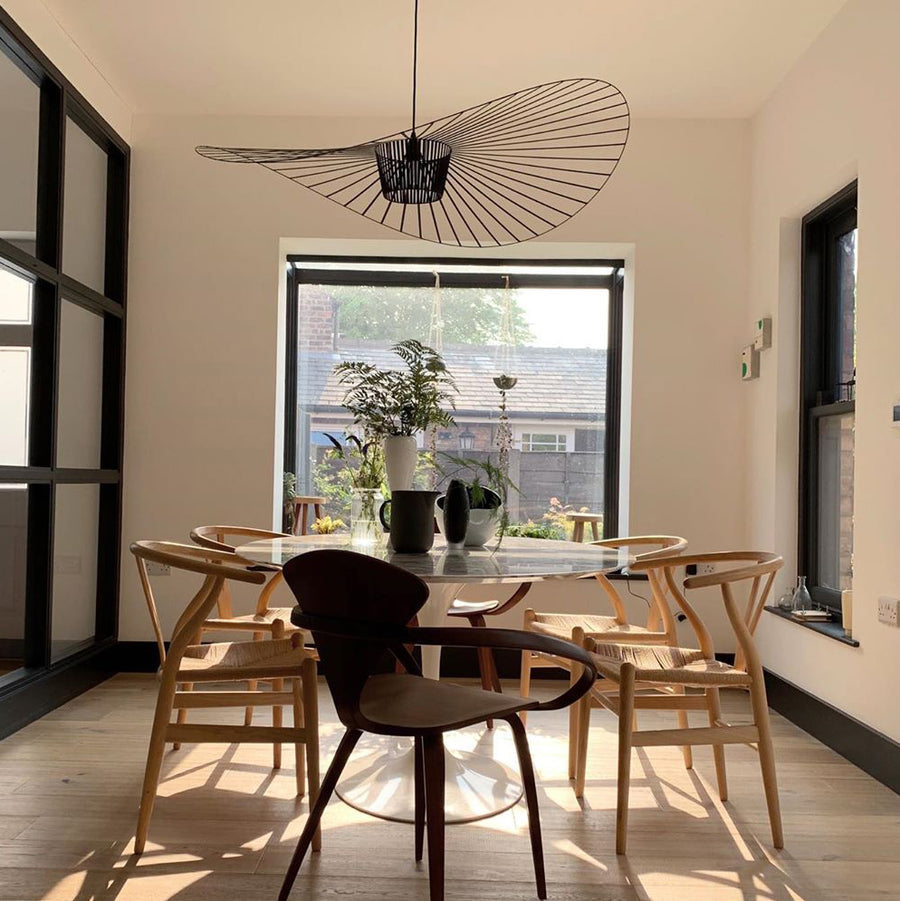 Boho Aesthetic Large Modern Boho Vertigo Pendant Light White / Black | Biophilic Design Airbnb Decor Furniture 