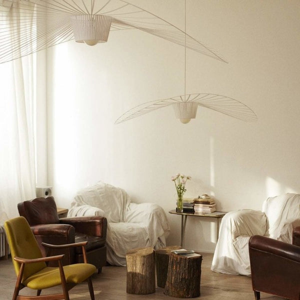 Boho Aesthetic Large Modern Luxurious Pendant Chandelier Light Fixture White / Black | Biophilic Design Airbnb Decor Furniture 