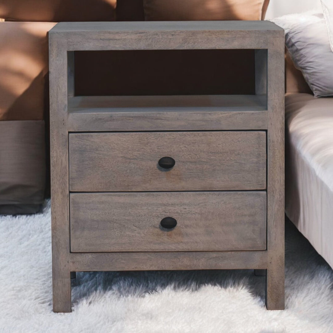 Buy farmhouse furniture Ash Seawood Mediterranean Drawer Night Stand - Modern Cottage Farmhouse Furniture